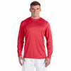 Champion Men's Scarlet Heather Vapor 4-Ounce Long-Sleeve T-Shirt