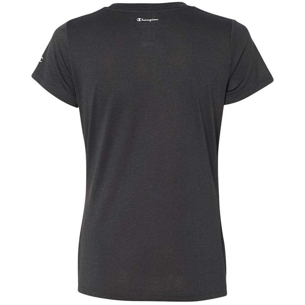 Champion Women's Black Heather Vapor 4-Ounce T-Shirt