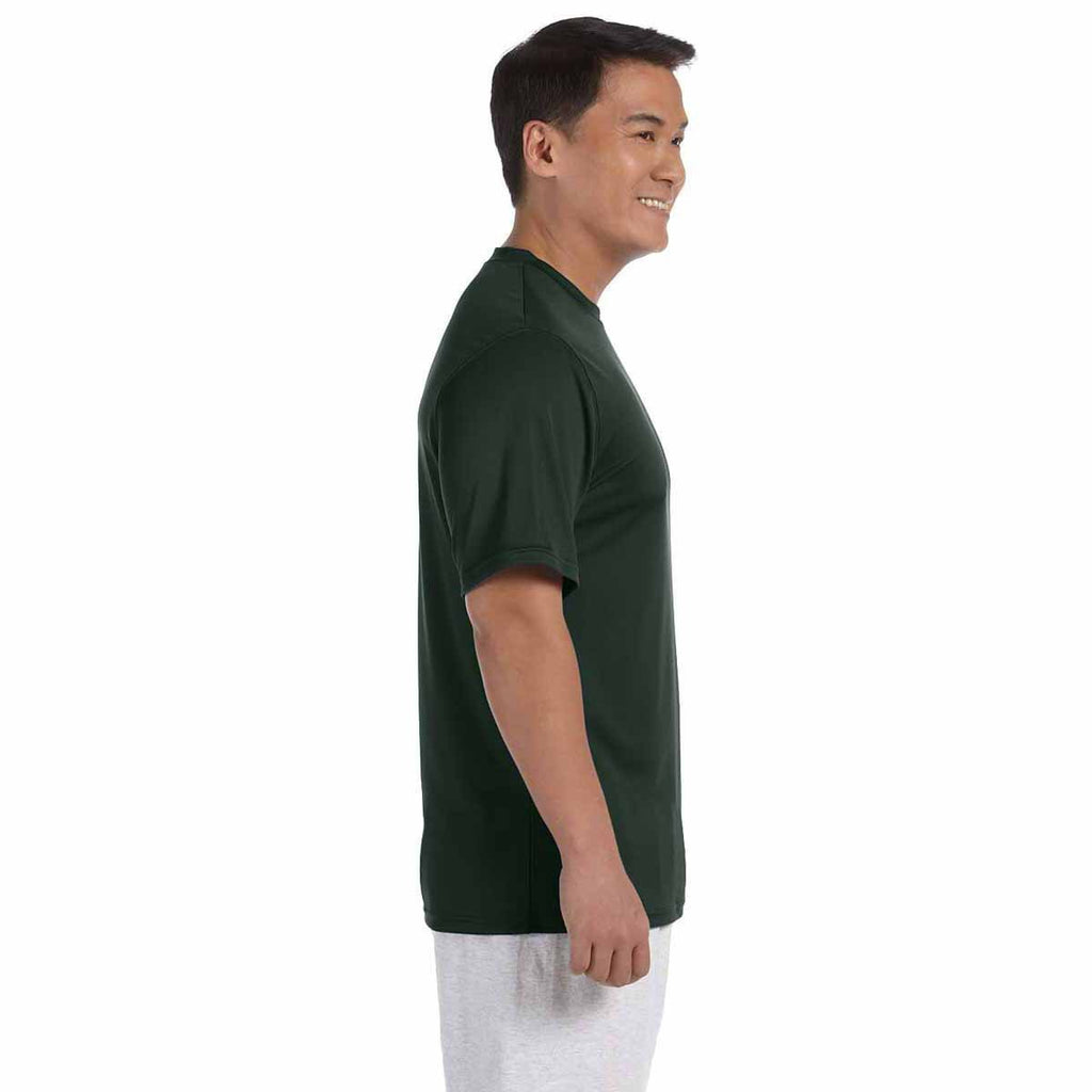 Champion Men's Dark Green Double Dry 4.1-Ounce Interlock T-Shirt