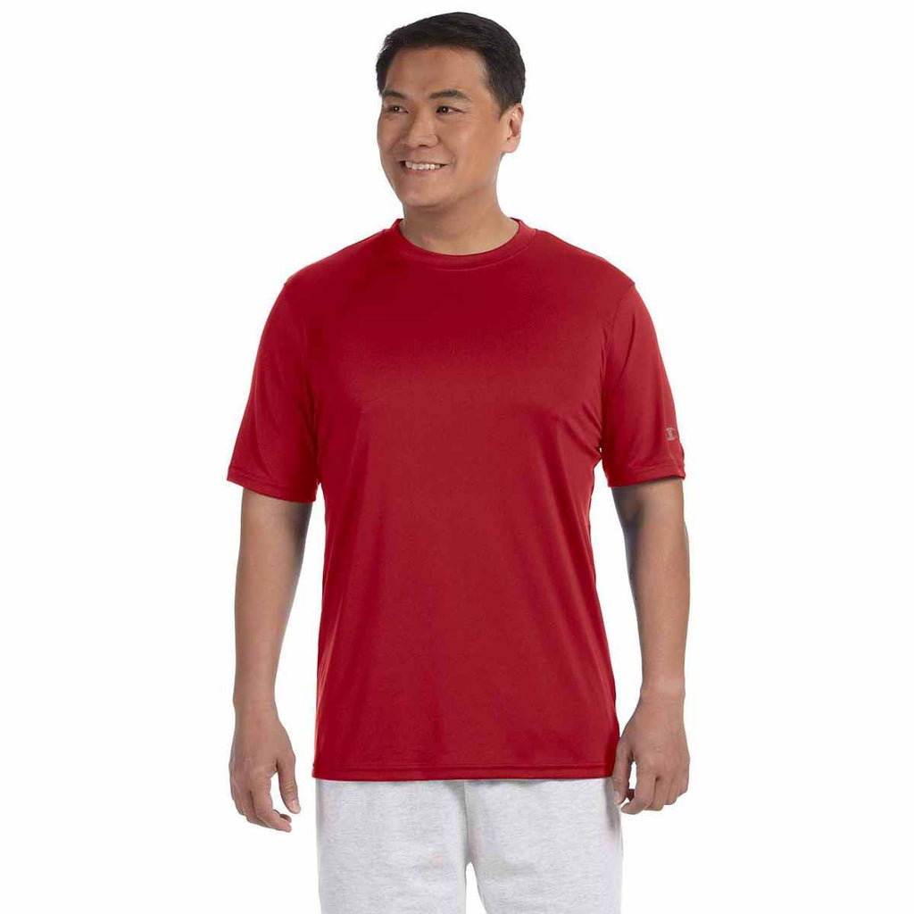 Champion Men's Scarlet Double Dry 4.1-Ounce Interlock T-Shirt