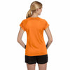 Champion Women's Safety Orange Double Dry 4.1-Ounce V-Neck T-Shirt