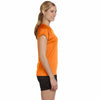 Champion Women's Safety Orange Double Dry 4.1-Ounce V-Neck T-Shirt