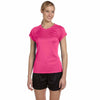 Champion Women's Wow Pink Double Dry 4.1-Ounce V-Neck T-Shirt