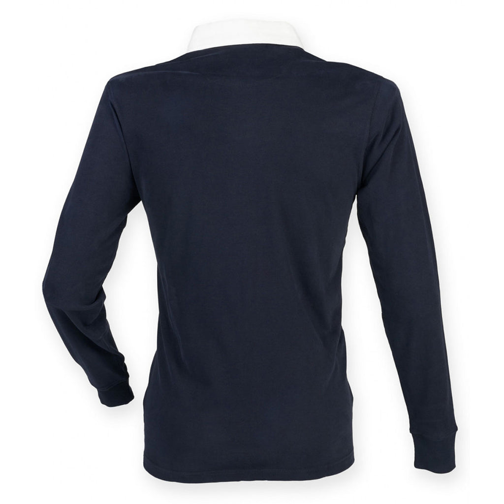 Front Row Men's Navy Premium Superfit Rugby Shirt