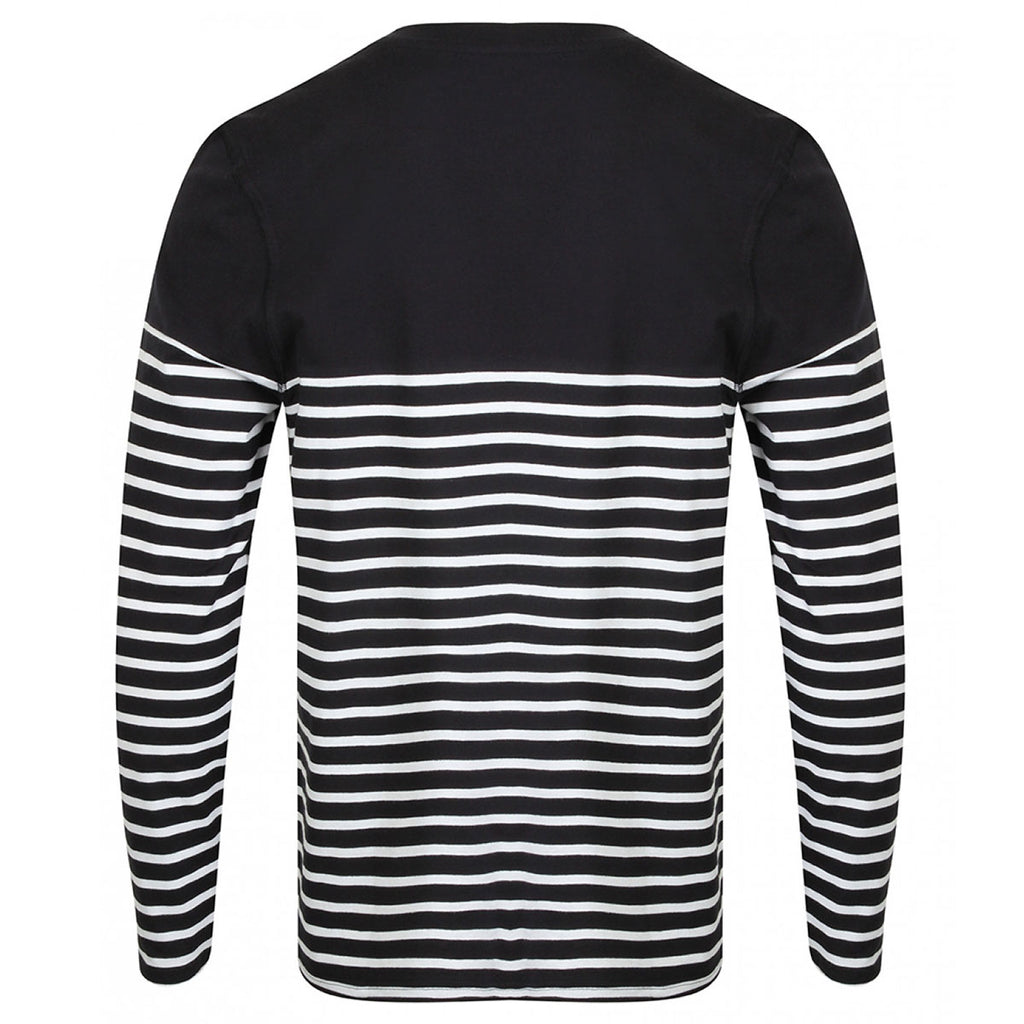 Front Row Men's Navy/White Long Sleeve Breton Stripe T-Shirt