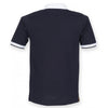 Front Row Men's Navy/White Diagonal Stripe Cotton Pique Polo Shirt