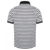 Front Row Men's White/Navy Striped Jersey Polo Shirt