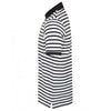 Front Row Men's White/Navy Striped Jersey Polo Shirt