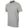 Front Row Men's Heather/Bright Navy Stand Collar Stretch Polo Shirt