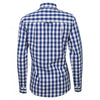 Front Row Women's Blue/White Long Sleeve Checked Cotton Shirt