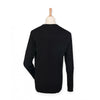 Front Row Men's Black Cable Knit Crew Neck Jumper