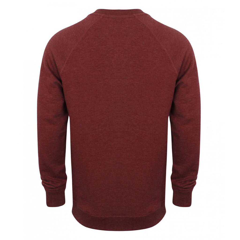 Front Row Men's Burgundy Marl French Terry Sweatshirt