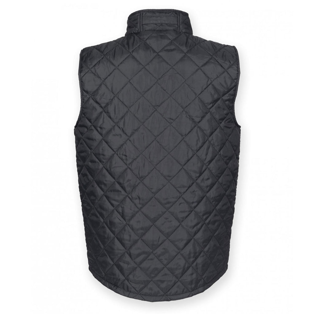 Front Row Men's Black Diamond Quilted Gilet