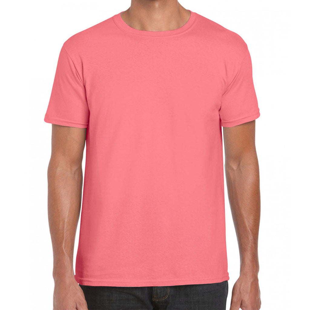 Gildan Men's Coral Silk SoftStyle Ringspun T-Shirt
