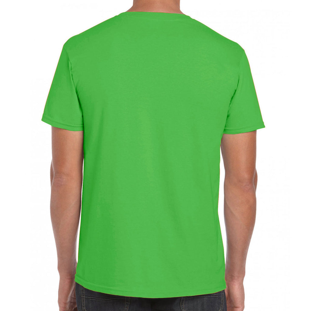 Gildan Men's Electric Green SoftStyle Ringspun T-Shirt