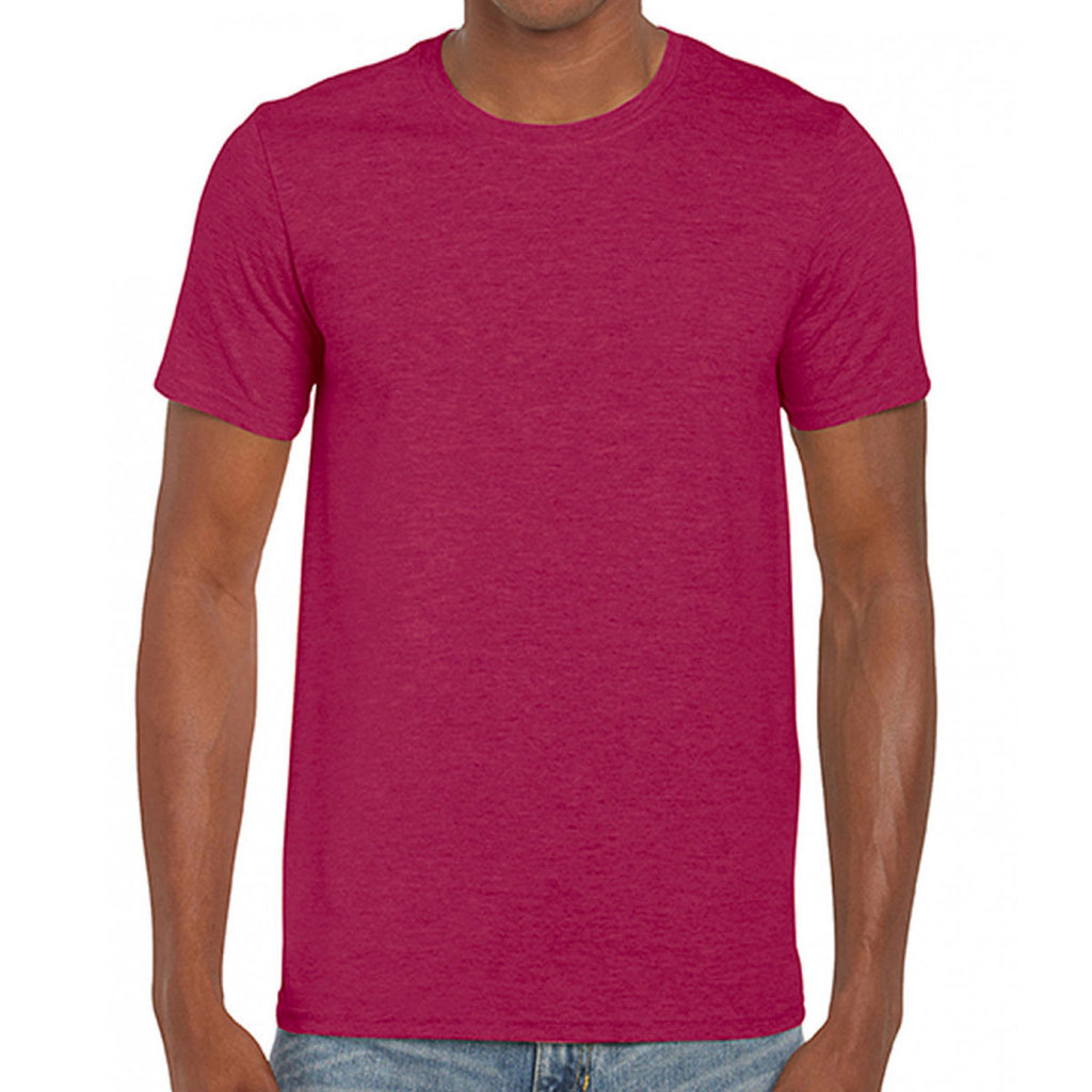 Gildan Men's Heather Cardinal SoftStyle Ringspun T-Shirt