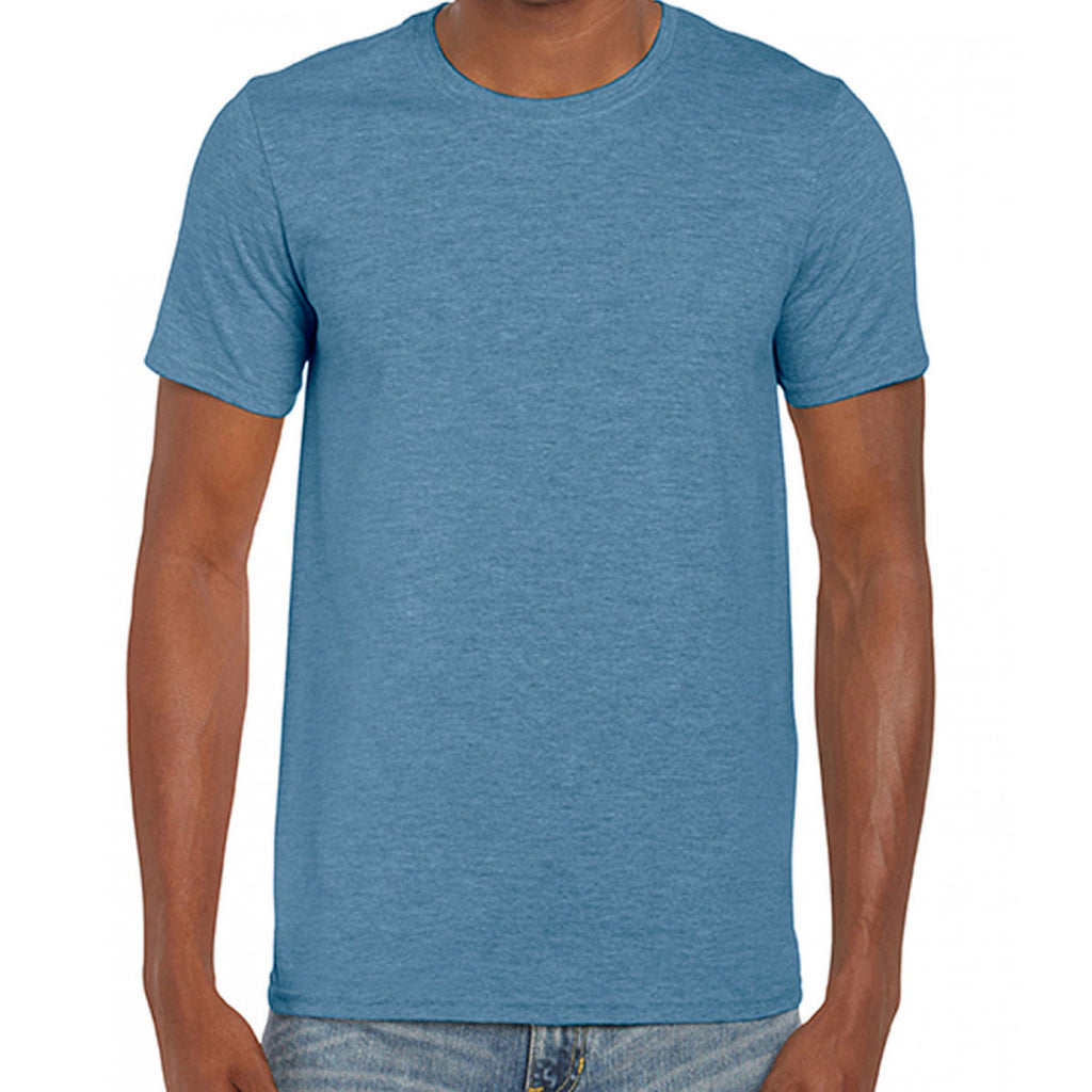 Gildan Men's Heather Indigo SoftStyle Ringspun T-Shirt