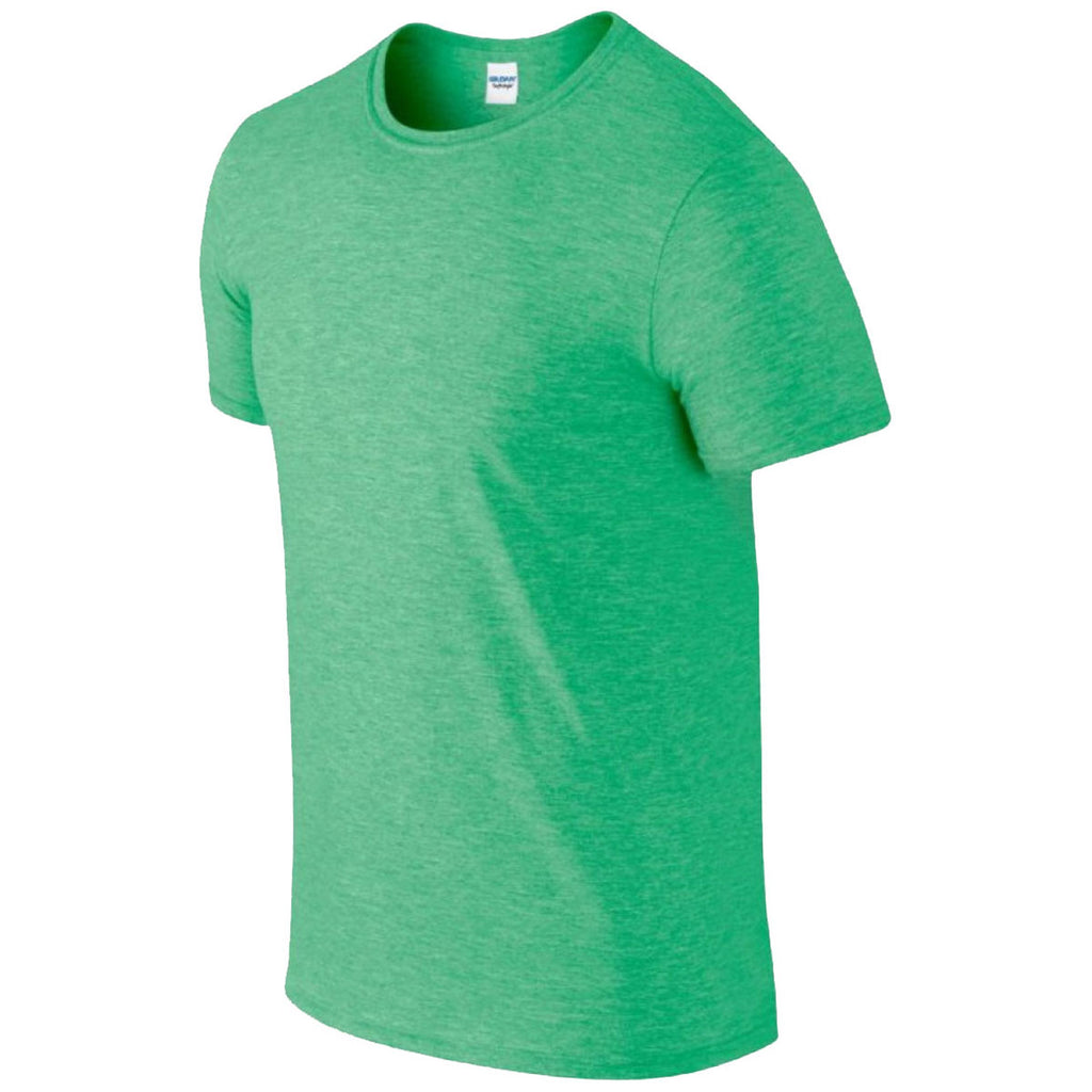 Gildan Men's Heather Irish Green SoftStyle Ringspun T-Shirt