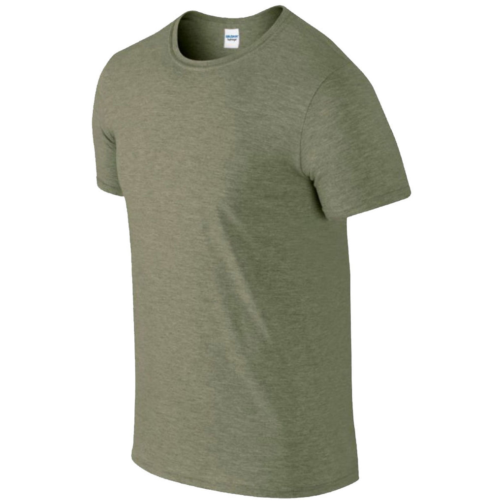 Gildan Men's Heather Military Green SoftStyle Ringspun T-Shirt