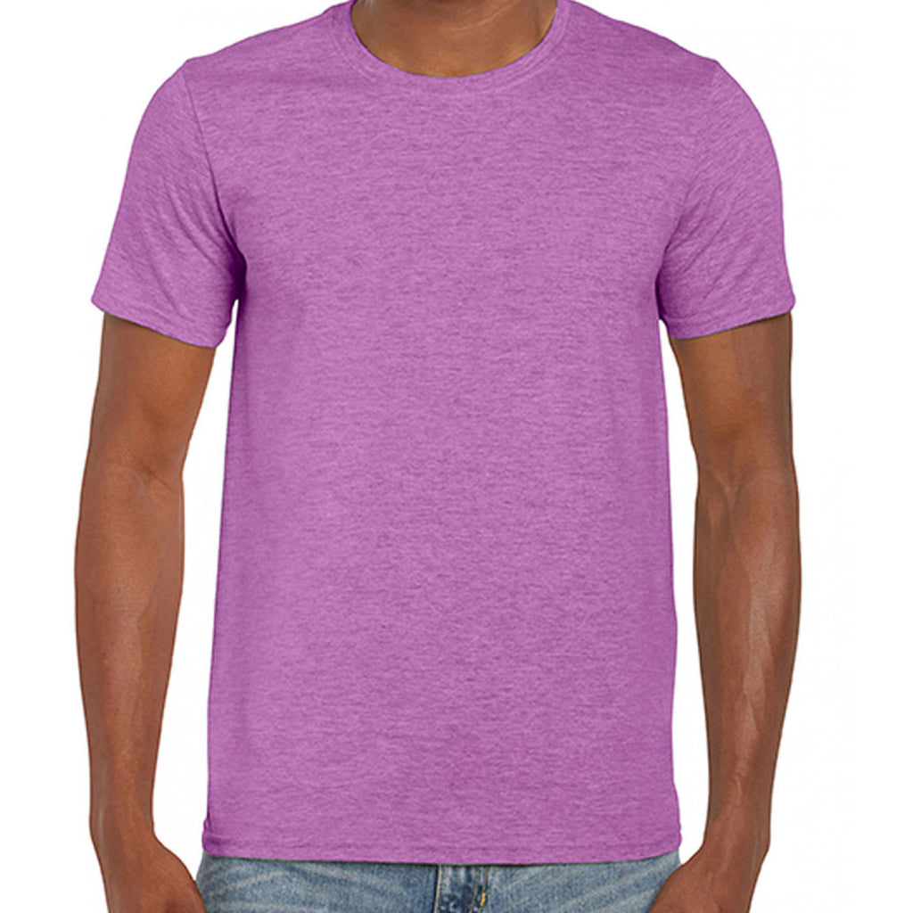 Gildan Men's Heather Radiant Orchid SoftStyle Ringspun T-Shirt