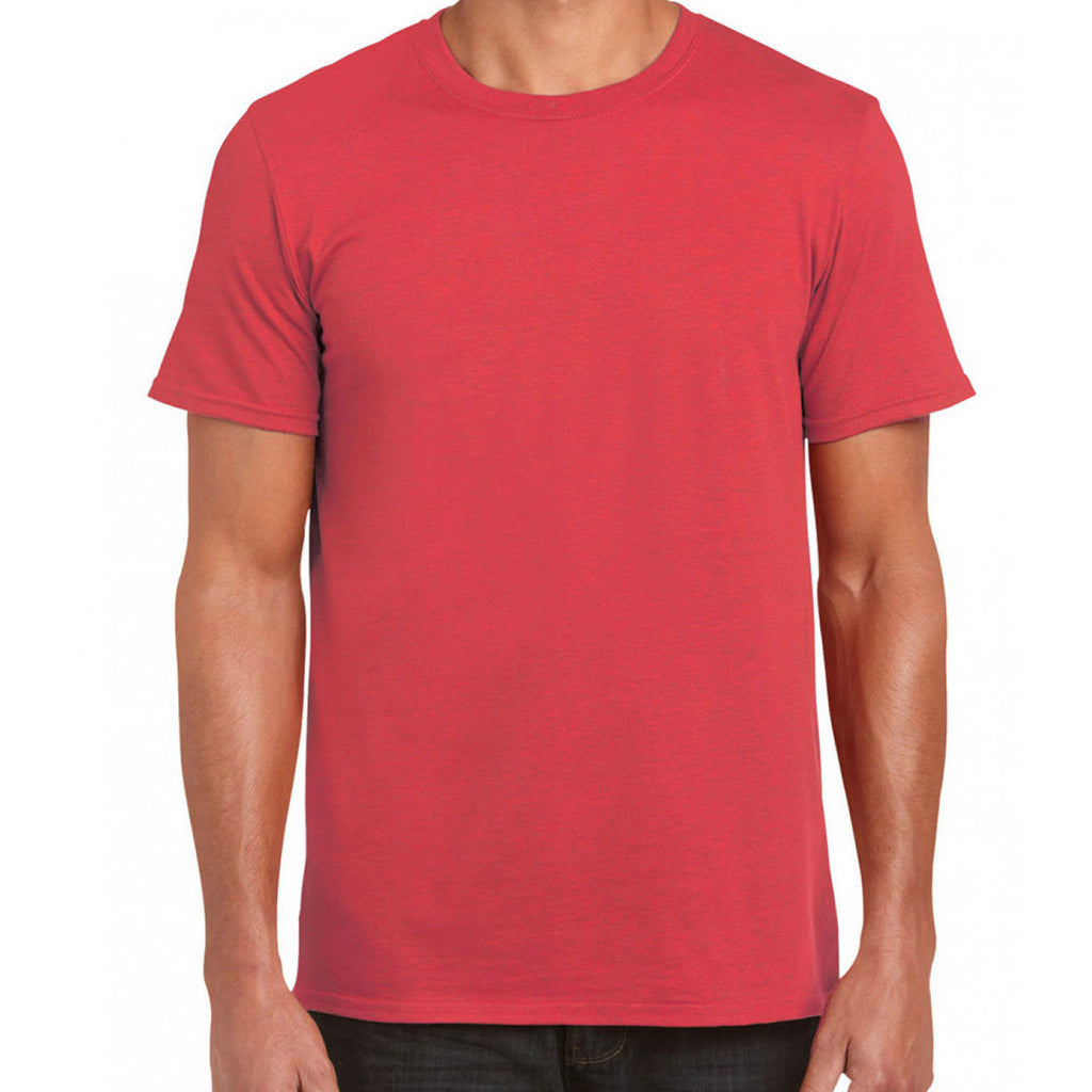 Gildan Men's Heather Red SoftStyle Ringspun T-Shirt