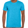 Gildan Men's Heather Sapphire SoftStyle Ringspun T-Shirt