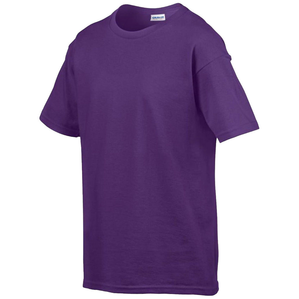 Gildan Youth Purple SoftStyle Ringspun T-Shirt