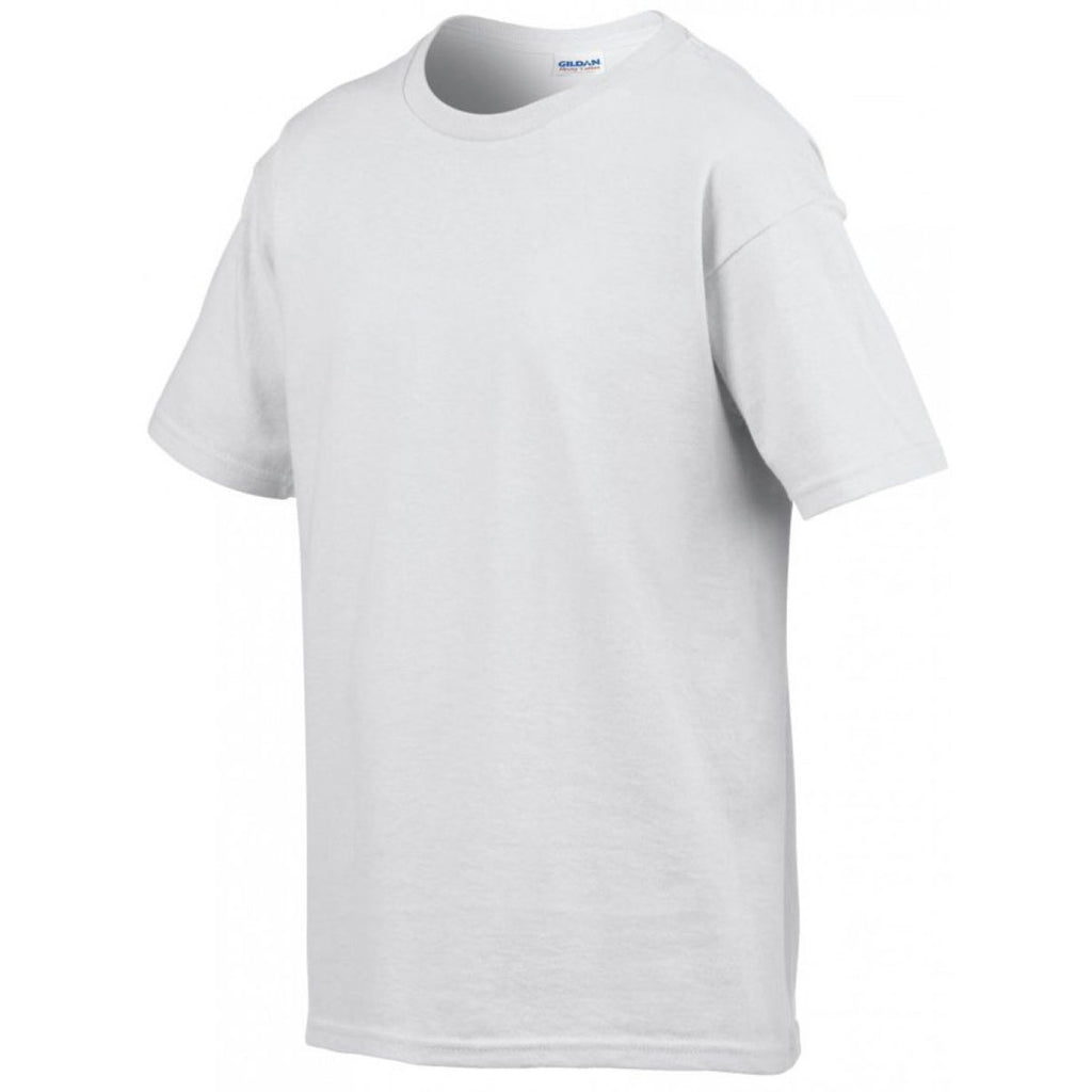 Gildan Youth White SoftStyle Ringspun T-Shirt