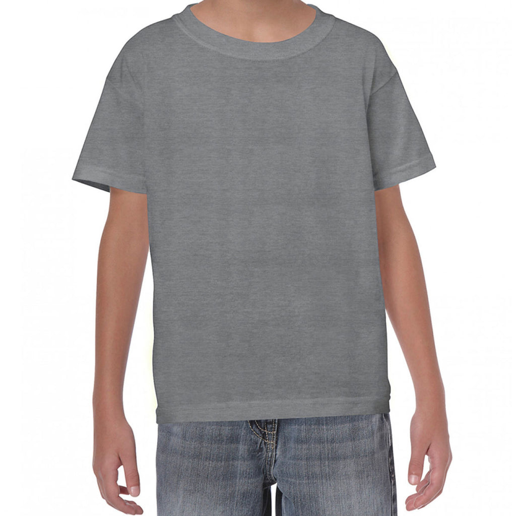 Gildan Youth Graphite Heather Heavy Cotton T-Shirt