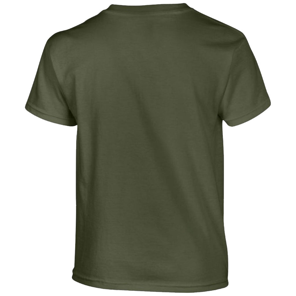 Gildan Youth Military Green Heavy Cotton T-Shirt