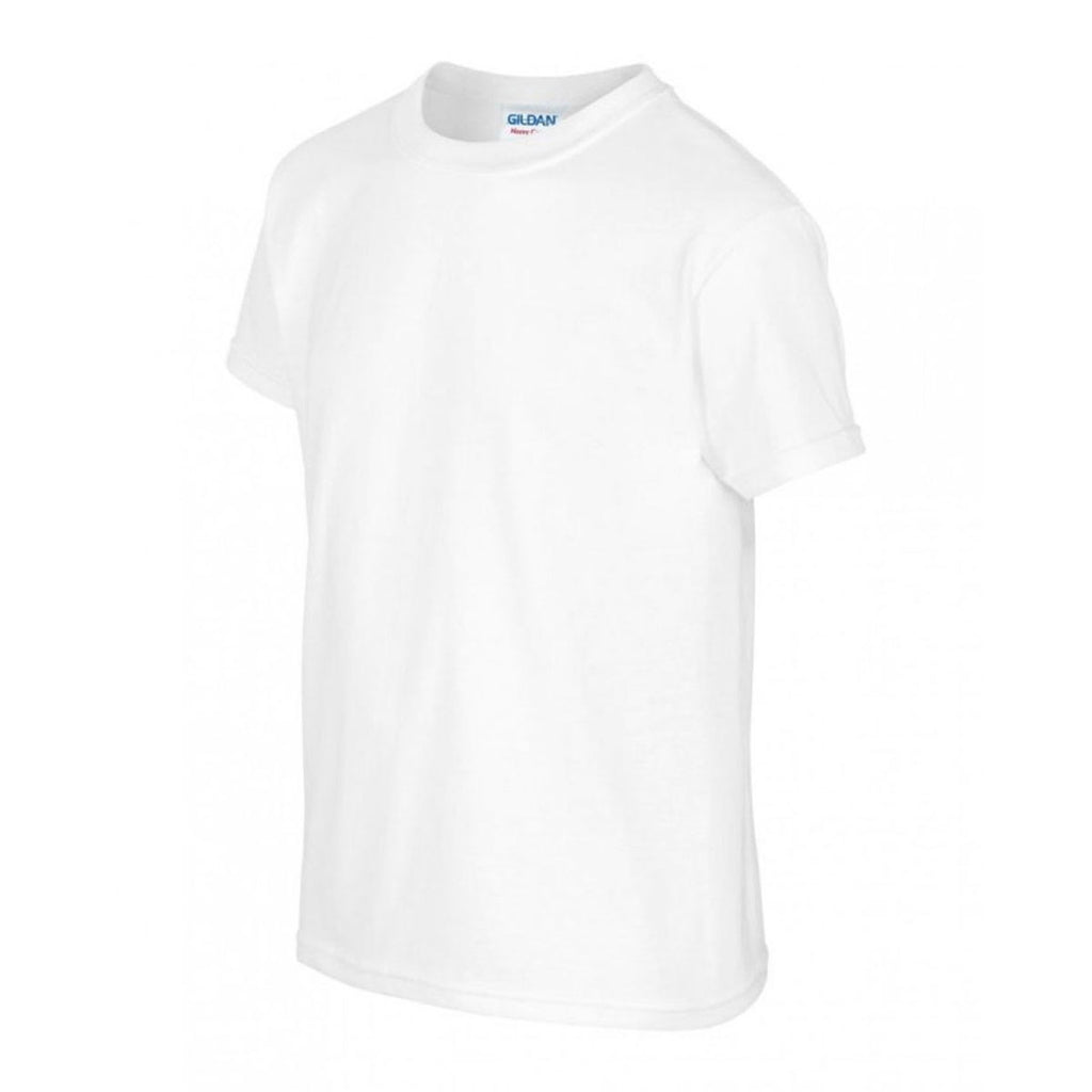 Gildan Youth White Heavy Cotton T-Shirt