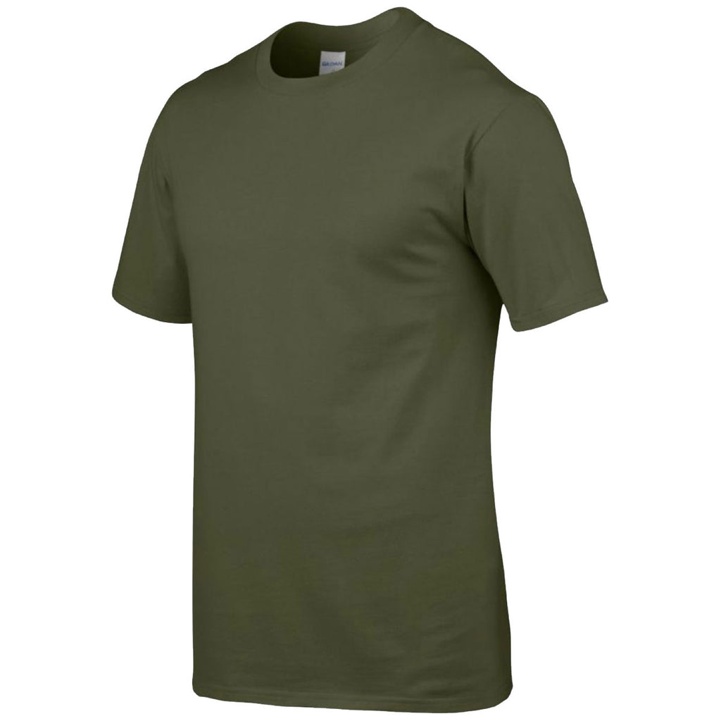 Gildan Men's Military Green Premium Cotton T-Shirt