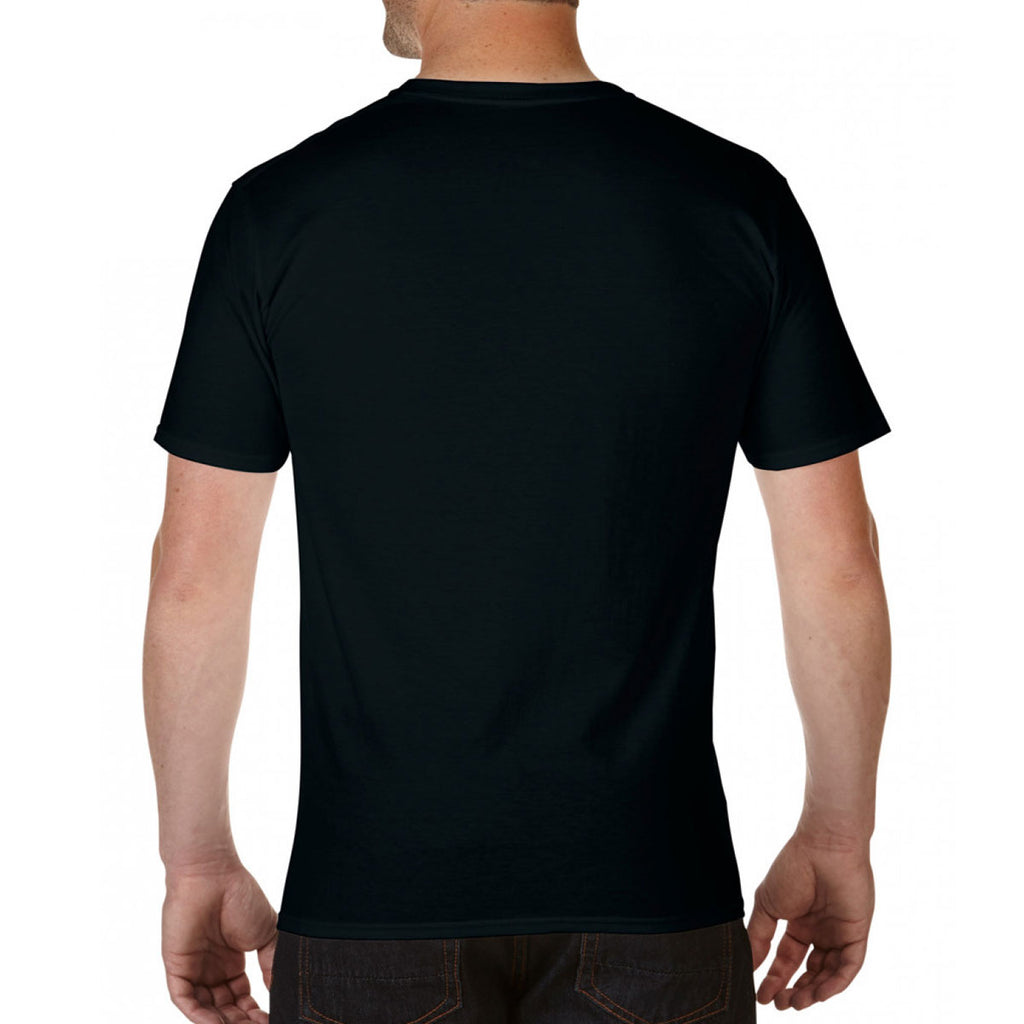 Gildan Men's Black Premium Cotton V Neck T-Shirt