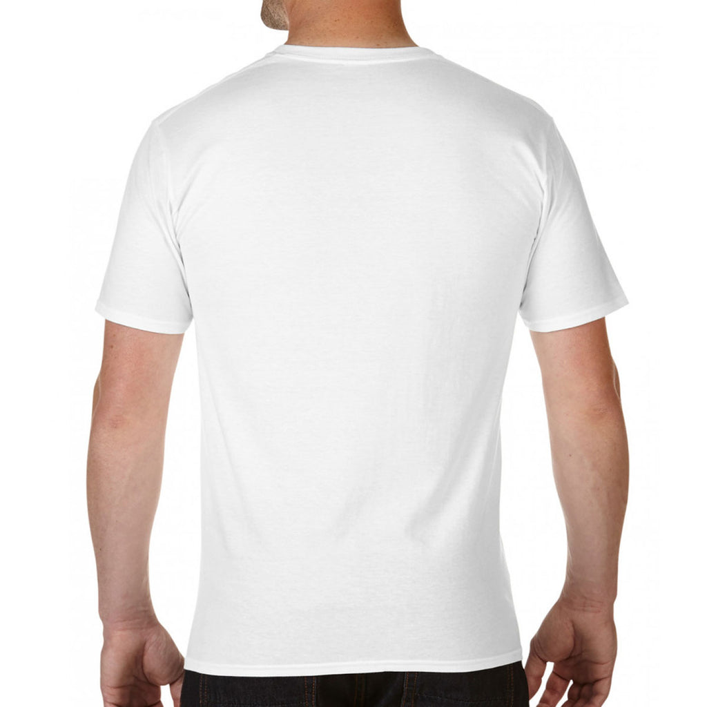 Gildan Men's White Premium Cotton V Neck T-Shirt