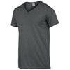 Gildan Men's Dark Heather SoftStyle V Neck T-Shirt