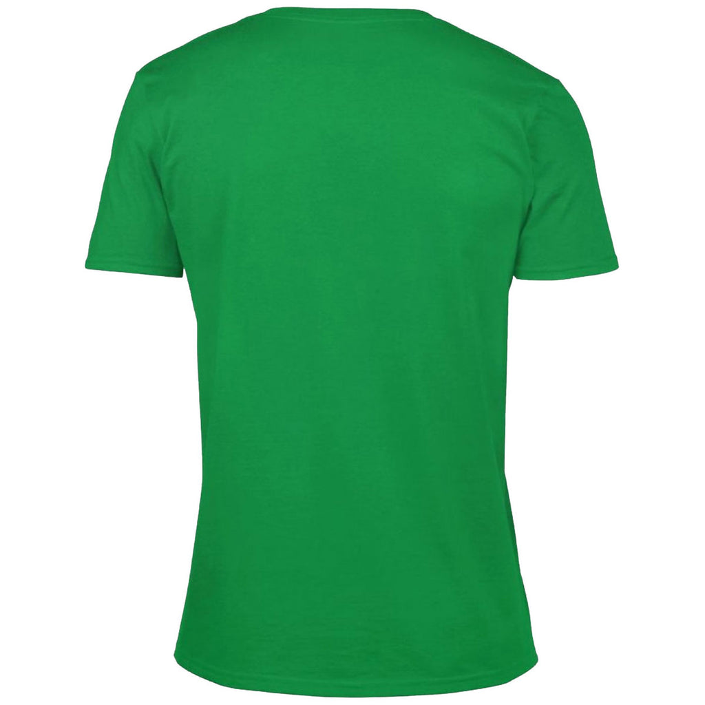 Gildan Men's Irish Green SoftStyle V Neck T-Shirt