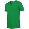 Gildan Men's Irish Green SoftStyle V Neck T-Shirt