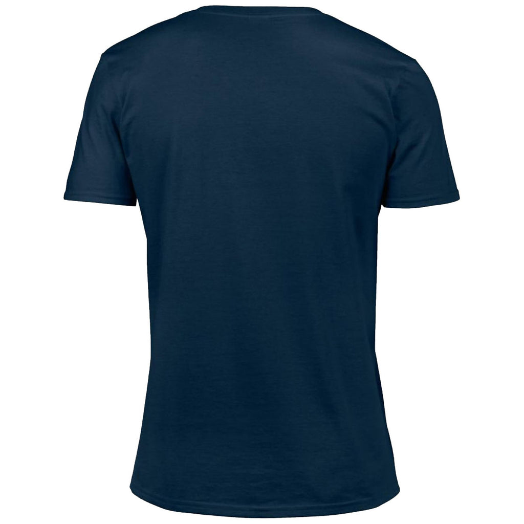 Gildan Men's Navy SoftStyle V Neck T-Shirt