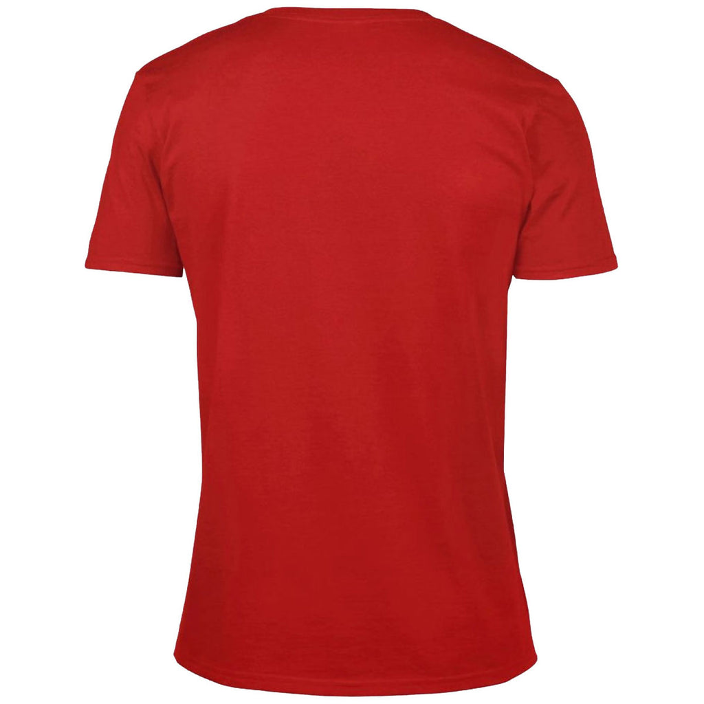 Gildan Men's Red SoftStyle V Neck T-Shirt
