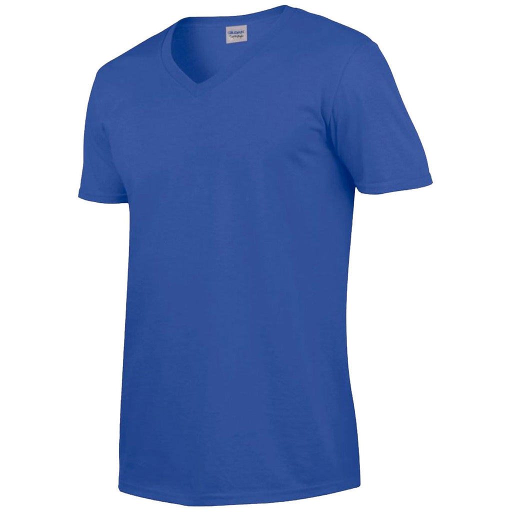 Gildan Men's Royal SoftStyle V Neck T-Shirt