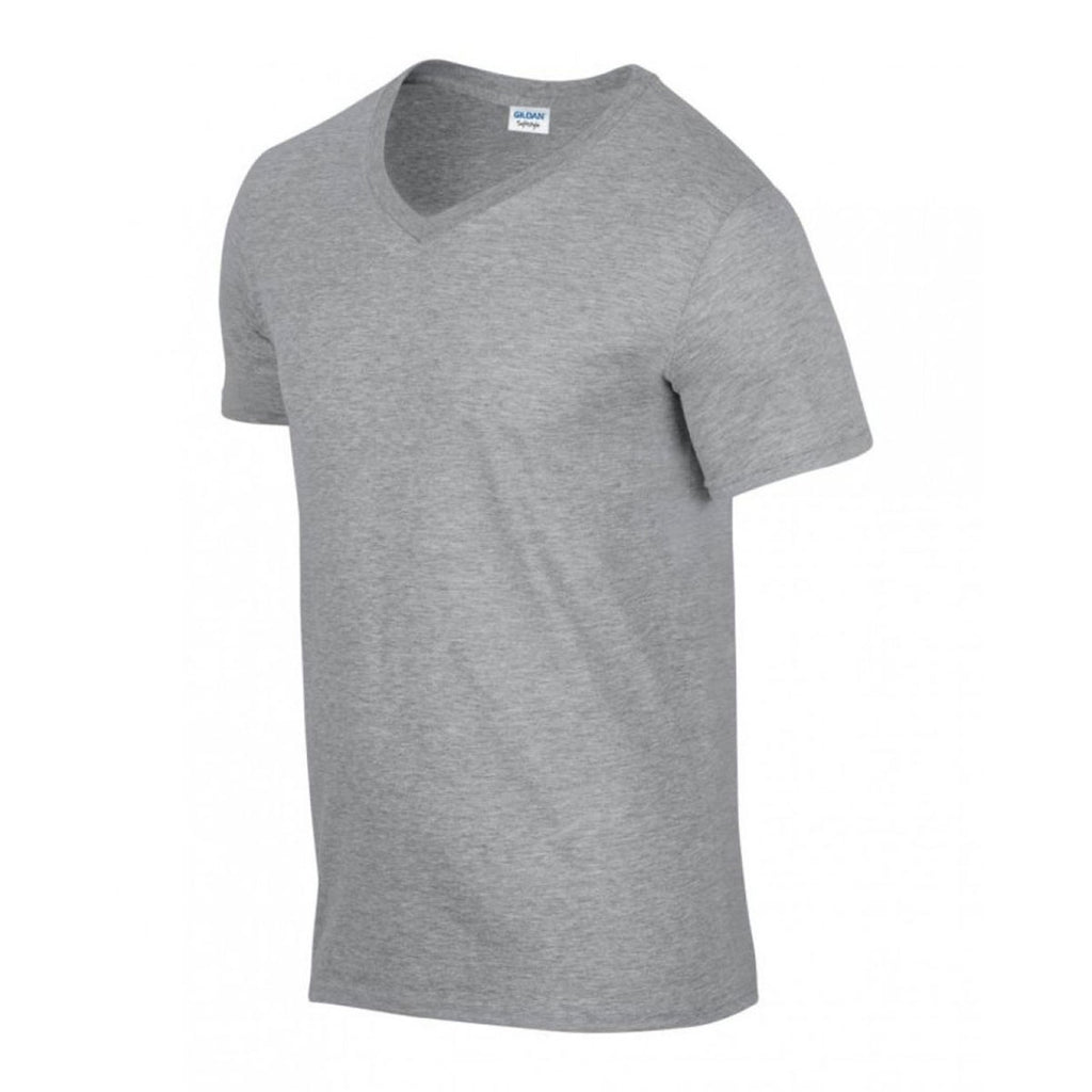 Gildan Men's Sport Grey SoftStyle V Neck T-Shirt