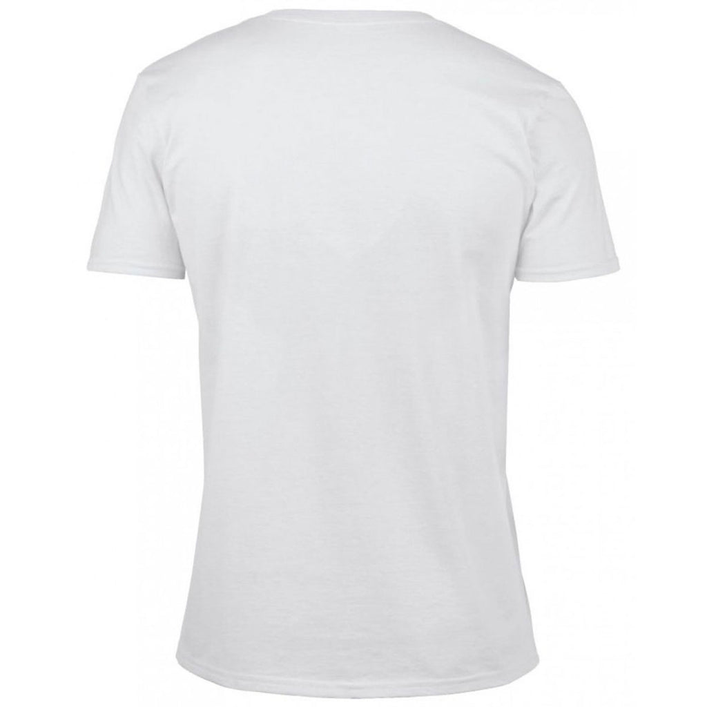 Gildan Men's White SoftStyle V Neck T-Shirt