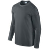 Gildan Men's Charcoal SoftStyle Long Sleeve T-Shirt