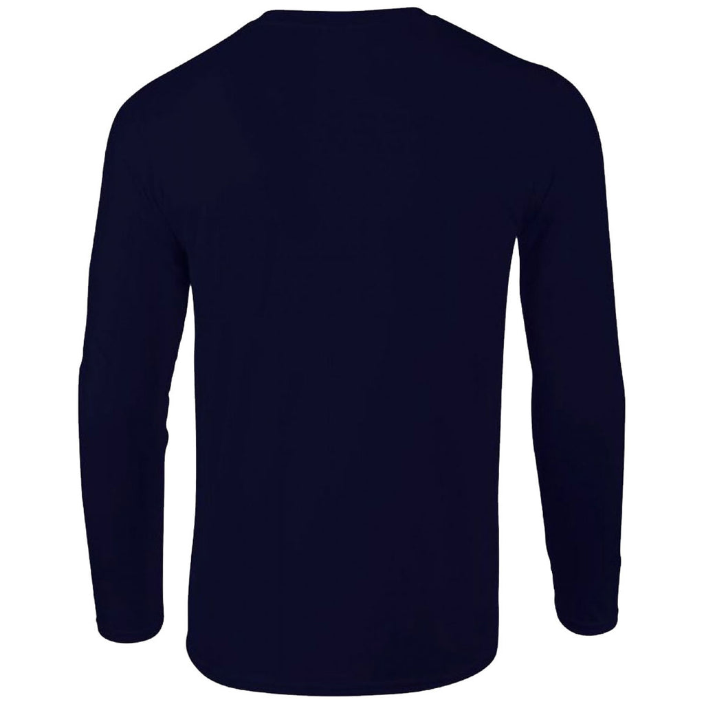 Gildan Men's Navy SoftStyle Long Sleeve T-Shirt