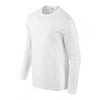 Gildan Men's White SoftStyle Long Sleeve T-Shirt