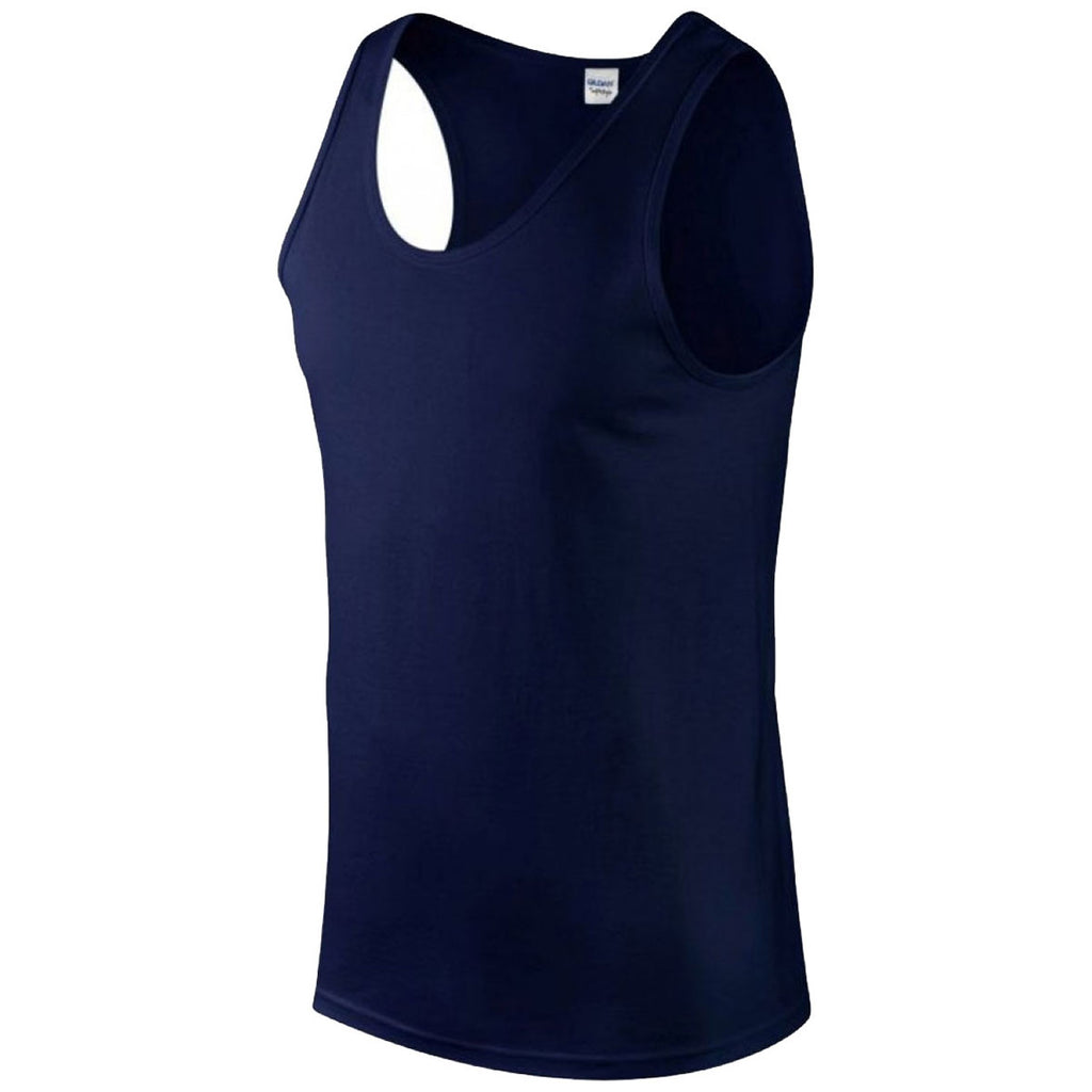 Gildan Men's Navy SoftStyle Tank Top