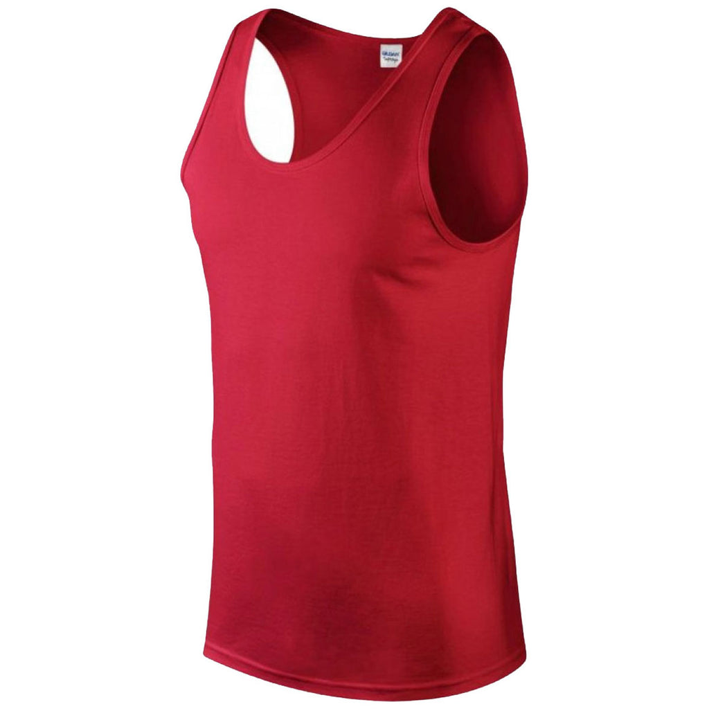 Gildan Men's Red SoftStyle Tank Top