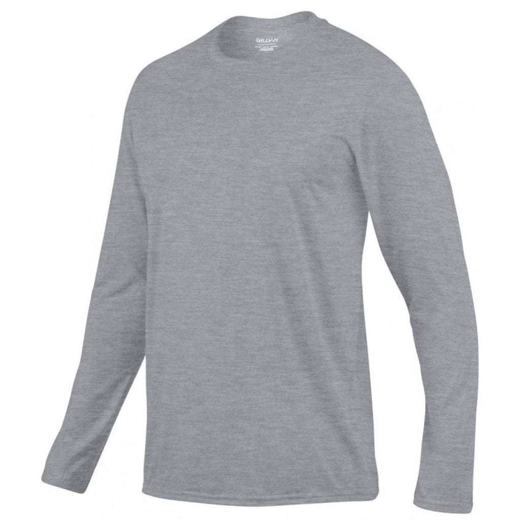 Gildan Men's Sport Grey Performance Long Sleeve T-Shirt