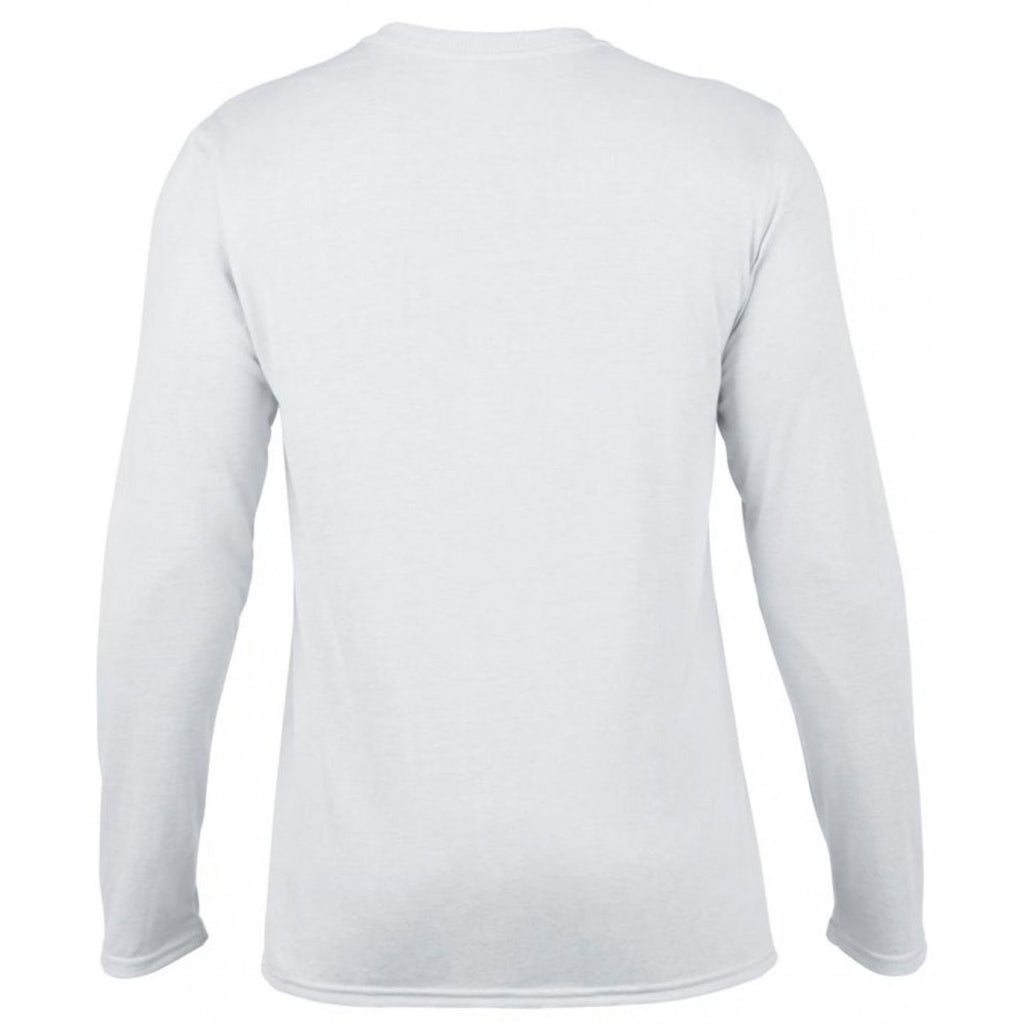 Gildan Men's White Performance Long Sleeve T-Shirt