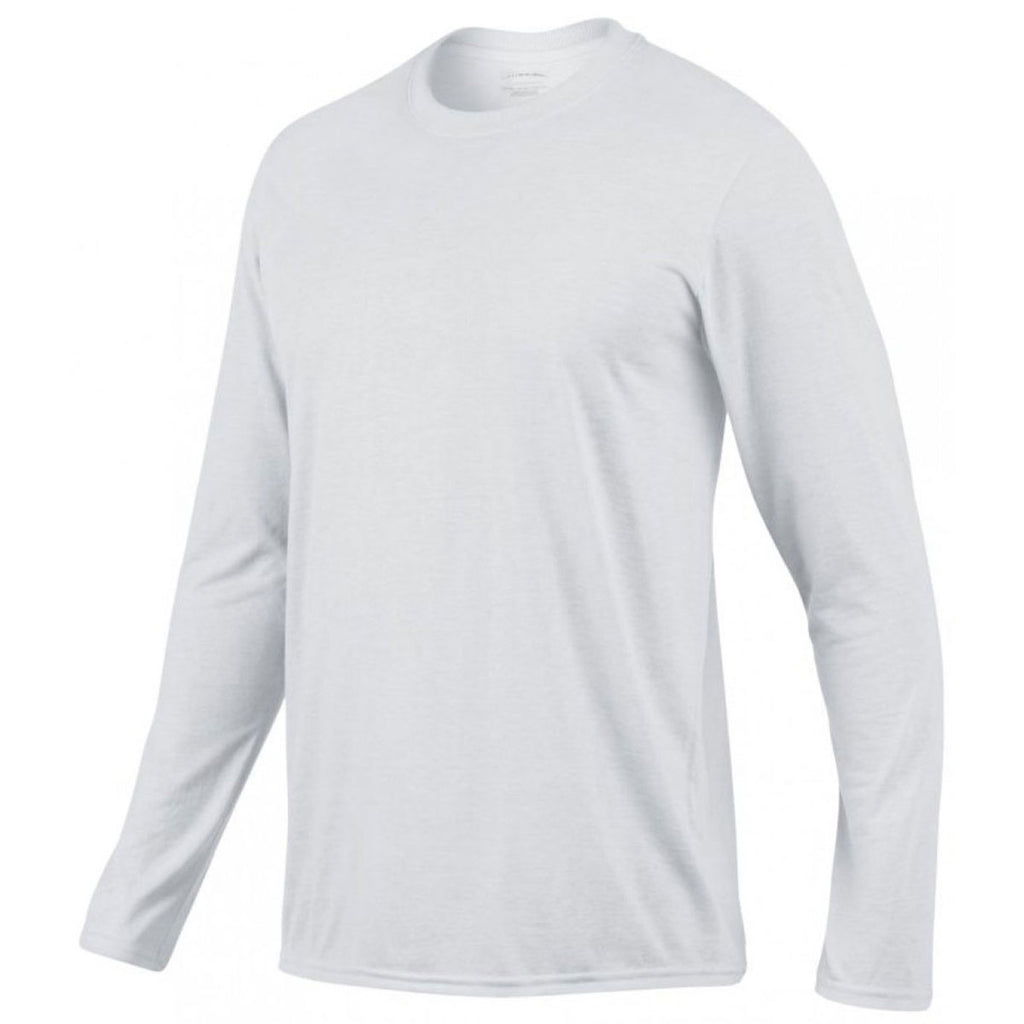 Gildan Men's White Performance Long Sleeve T-Shirt